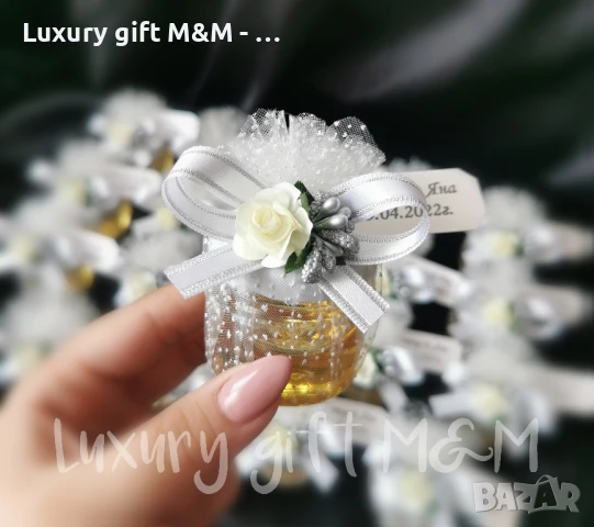 Подаръци за гости, подаръчета за гости, бурканчета с мед, снимка 10 - Подаръци за кръщене - 36079288