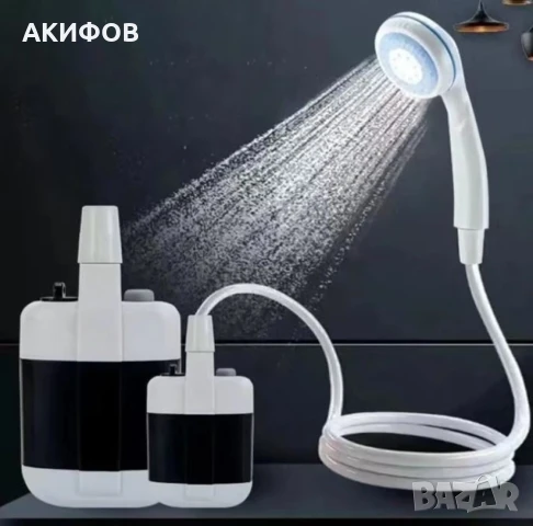 Преносим душ за къмпинг, компактен, USB зареждане, батерия 2200 mAh, снимка 5 - Къмпинг мебели - 51294295
