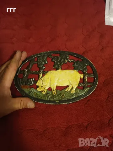 Стара чугунена табела от месарски магазин, снимка 2 - Антикварни и старинни предмети - 47943757