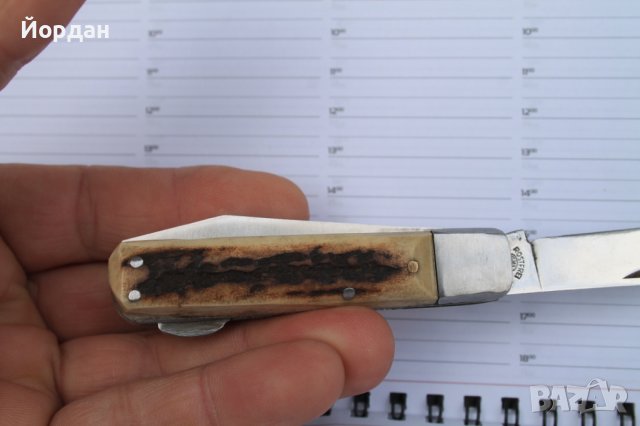 Миниатюрен ловен нож ГДР марка ''GML'' , снимка 4 - Антикварни и старинни предмети - 40629027