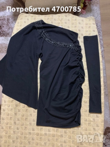 Рокля с един ръкав и отделен допълнителен., снимка 8 - Рокли - 53026376