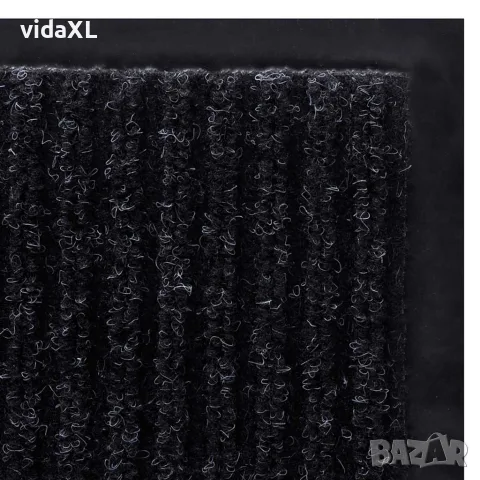 vidaXL Изтривалка за врата, черна, 117x220 см, PVC, снимка 4 - Изтривалки - 56146507