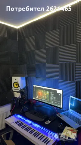 Панели за шумоизолация и звукоизолация, 12 броя, Огнеупорни, 30x30x2.5 см, снимка 9 - Декорация за дома - 44436731