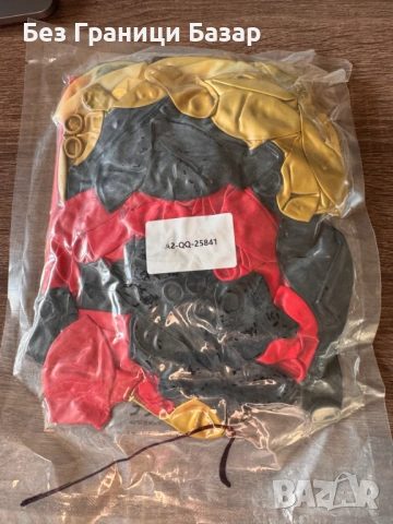 Нова Декорация червено, черно и златно балони Украса Рожден ден Парти