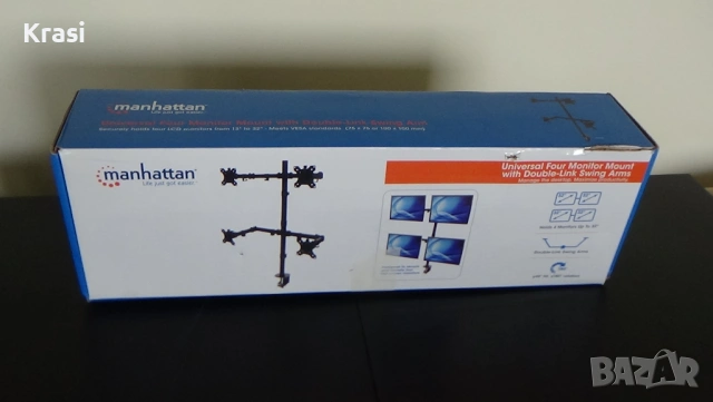 Стойка за 4 монитора, снимка 4 - Работни компютри - 53733098