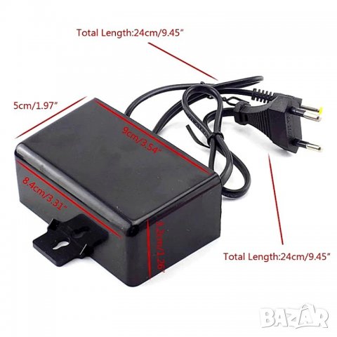 Адаптер 12V 2A, зарядно 12 волта токоизправител, трансформатор, водоустойчив, камера Захранване 2.0A, снимка 4 - Друга електроника - 39460289