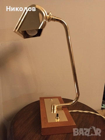 Месингова лампа за бюро, снимка 4 - Антикварни и старинни предмети - 52573341