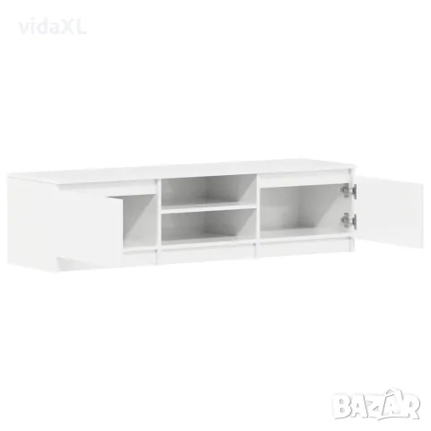 vidaXL ТВ шкаф, бял гланц, 140x40x35,5 см, инженерно дърво, снимка 5 - Шкафове - 56147773