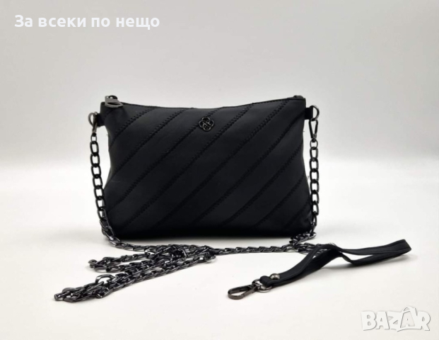 Модерна дамска чанта от ест. к. в елегантен дизайн с метлна дръжка за рамо тип синдцир 32/20см, снимка 3 - Чанти - 44773751