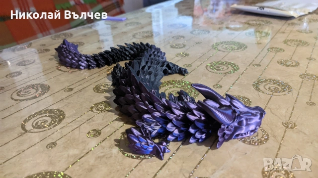 Артикулиращ Дракон! Уникален цвят!, снимка 2 - Фигурки - 53256543