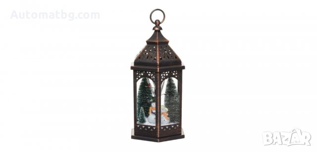 Коледен декоративен фенер, Бронзови снежни човеци, Automat, снимка 3 - Декорация за дома - 34771174