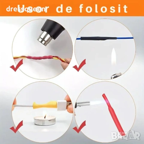 4635 "Комплект термосвиваем шлаух за кабели – 560 броя в органайзер (12 размера)", снимка 4 - Други инструменти - 53653597