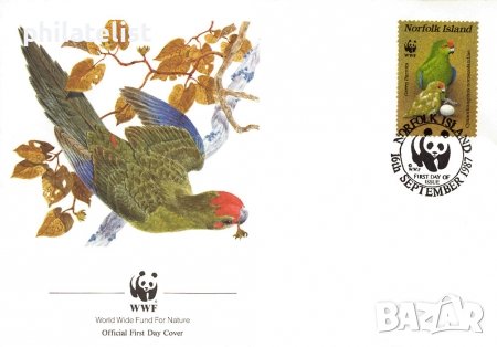 Остров Норфолк - 4 броя FDC Комплектна серия - WWF, снимка 2 - Филателия - 38640450