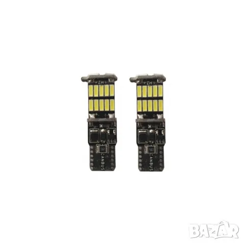 LED крушки T10 12V 6000K 26 SMD 2 броя, снимка 2 - Аксесоари и консумативи - 55865104