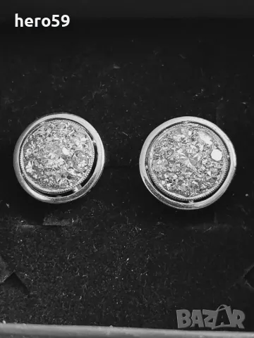 Дамски златни 18к обеци с прекрасни диананти тотал 1.3 карата със сертификат , снимка 1