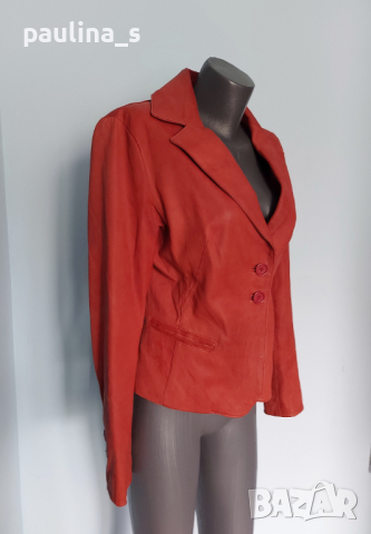 Дизайнерско сако от естествена кожа - напа "Vera Pelle"® , снимка 3 - Сака - 36418899