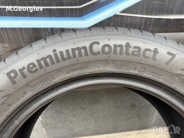 4бр. ВИСОКОСКОРОСТНИ ЛЕТНИ ГУМИ CONTINENTAL PREMIUM CONTACT-7  235/55/18 100V- 6,8 mm  DOT 09/23, снимка 7 - Гуми и джанти - 56235643