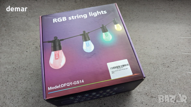 Plbriyu градински светлини RGB 15 метра,20 димируеми LED крушки водоустойчиви нечупливи,дистанционно, снимка 8 - Външни лампи - 44914276