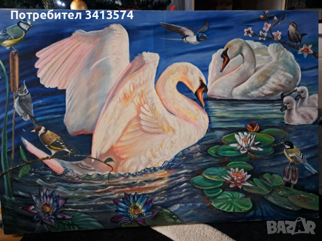 Стари картини : цветя масло,: труженик  масло,:мъжки портрет молив,лебеди,пейзаж