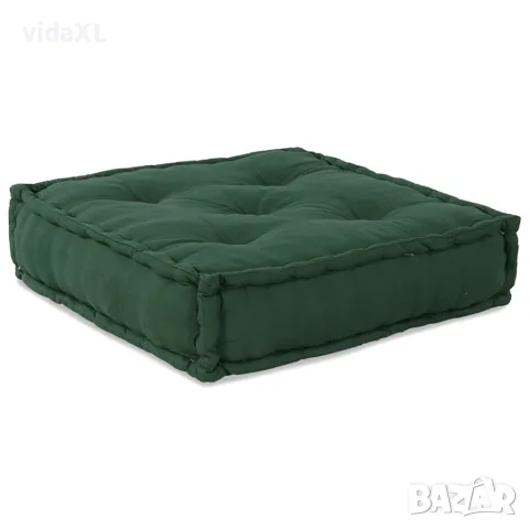 vidaXL Модулен диван зелен 70x70x36 плат, снимка 6 - Дивани и мека мебел - 56147526
