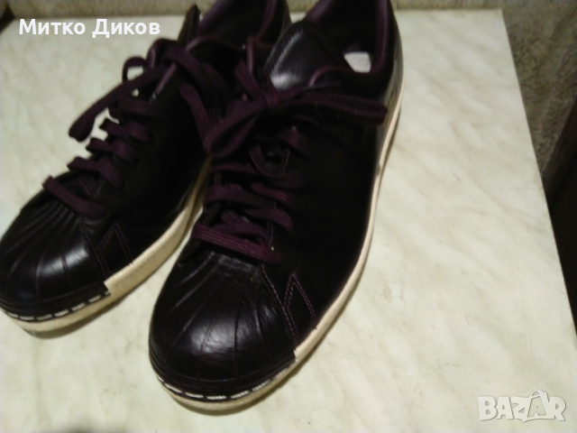  Adidas Superstar Адидас естествена кожа маркови маратонки като нови размер UK-9  1/2 US- 10 №44 , снимка 3 - Маратонки - 44929184