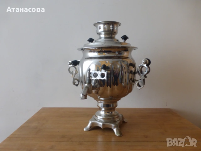 Руски електрически самовар с кабел, снимка 11 - Антикварни и старинни предмети - 53842637