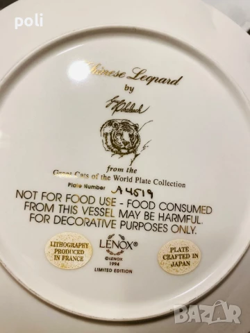 порцеланова чиния за стена 5 , снимка 3 - Декорация за дома - 51183954