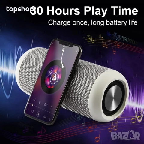Нова Bluetooth колонка 30W Bluetooth 5.0 високоговорител, водоустойчив IPX6 30, часа..., снимка 7 - Тонколони - 51636473