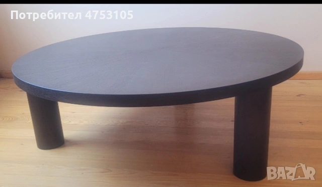 нова ниска дървена холна маса и помощна по малка, снимка 2 - Маси - 53765768