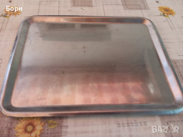 Стара сервитьорска табла алпака/неръждавейка, снимка 1 - Обзавеждане за заведение - 42238966