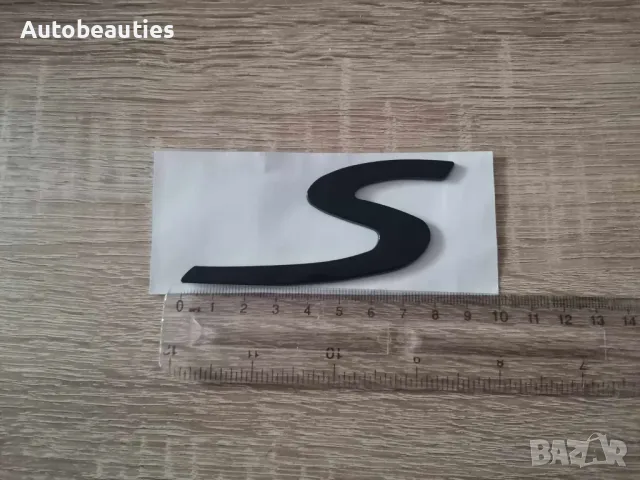 Porsche S черен гланц емблема голям размер, снимка 2 - Аксесоари и консумативи - 48416155