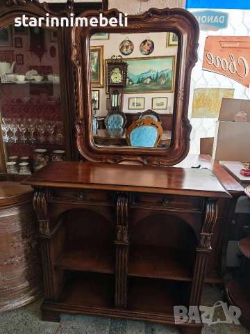 Класически шкаф/конзола с огледало , снимка 2 - Шкафове - 53662410