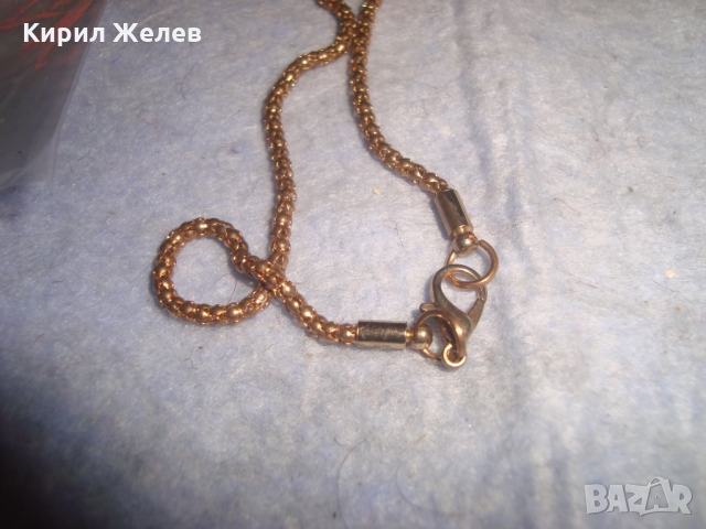 ПОЗЛАТЕНО КОЛИЕ МЕДАЛЬОН КРИСТАЛЕН БУХАЛ ВИНТИДЖ АРТ БИЖУ 24838, снимка 9 - Колиета, медальони, синджири - 36064036