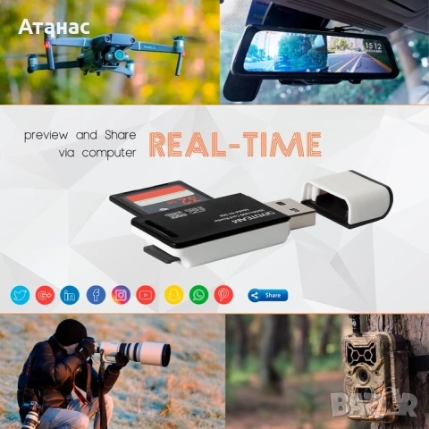 Универсален четец за SD и MicroSD карти 2в1, снимка 7 - Кабели и адаптери - 53401845