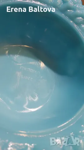 🍃🫐🍃опалин Антикварна френска захарница, снимка 3 - Колекции - 47776022