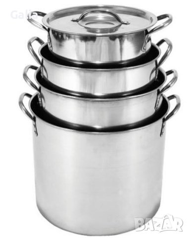 комплект тенджери от неръждаема стомана, снимка 2 - Съдове за готвене - 44232624