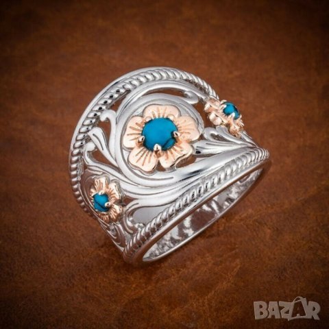 Пръстен с тюркоази, орнаменти