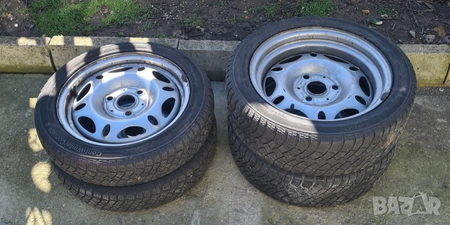 Оригинални железни джанти със гуми Continental 15 цола за Smart