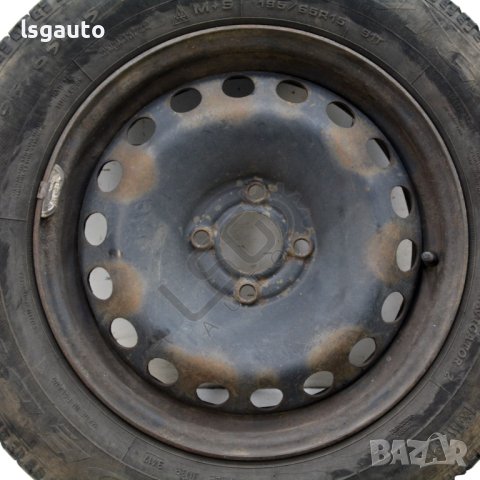 Стоманени джанти 4x100 с гуми R15 Renault Megane II 2002-2010 ID:107022, снимка 4 - Части - 41734645
