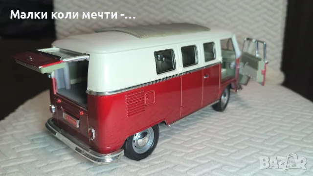 Метален бус Volkswagen - 24 см дължина , снимка 3 - Антикварни и старинни предмети - 56128489
