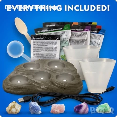 Нов Детски комплект за наука – бързо растящи кристали 6 цвята, играчка, снимка 5 - Образователни игри - 51240057