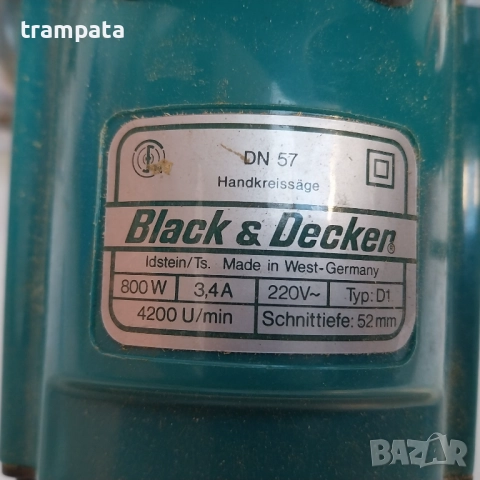 НАЙ ДОБРАТА ОФЕРТА Ручен цирколяр Black & Decker DN-57, снимка 4 - Триони и циркуляри - 52924110