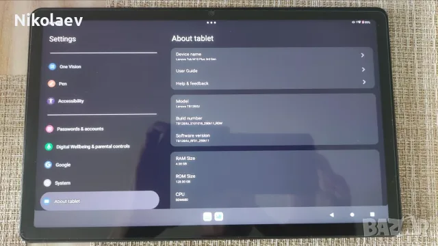 Lenovo Tab M10 Plus 3rd gen 4gb/128gb WiFi и сим  4g,stylus pen 2, снимка 4 - Таблети - 55886591