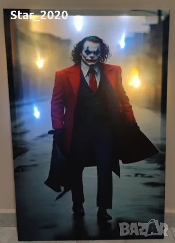 Светеща картина с LED осветление -Joker, снимка 2 - Картини - 49685439