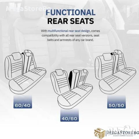 Тапицерия за кола Otom Comfortline CMF209 (Черно), снимка 2 - Аксесоари и консумативи - 49915262