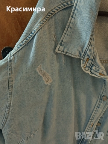 DENIM страхотна риза-яке за пищни дами, снимка 2 - Якета - 52556973