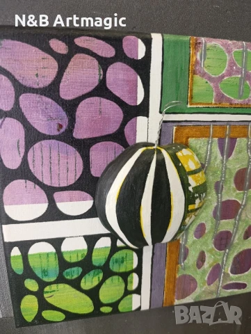 ябълка абстрактна картина скулптурно 3d, снимка 3 - Картини - 51226032