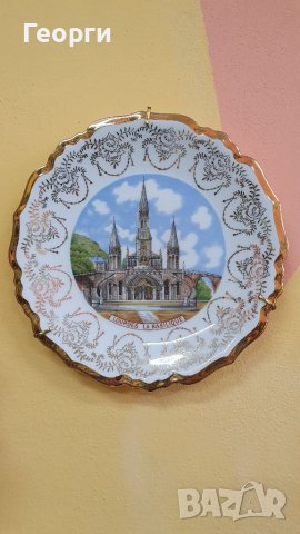 Красива антикварна френска порцеланова чиния за стена Limoges 