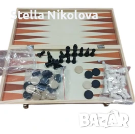 Дървен шах и табла, снимка 2 - Шах и табла - 47518412