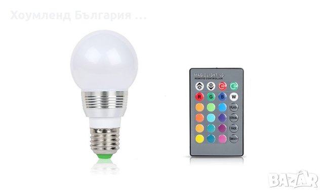 Многоцветна LED крушка с дистанционно - парти лампа, снимка 5 - Крушки - 41943075